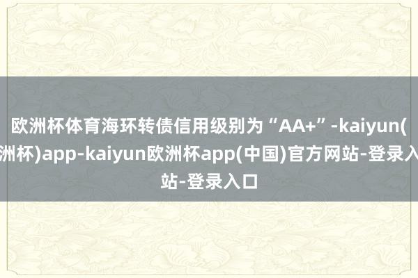 欧洲杯体育海环转债信用级别为“AA+”-kaiyun(欧洲杯)app-kaiyun欧洲杯app(中国)官方网站-登录入口