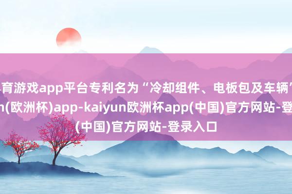 体育游戏app平台专利名为“冷却组件、电板包及车辆”-kaiyun(欧洲杯)app-kaiyun欧洲杯app(中国)官方网站-登录入口