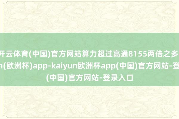 开云体育(中国)官方网站算力超过高通8155两倍之多-kaiyun(欧洲杯)app-kaiyun欧洲杯app(中国)官方网站-登录入口