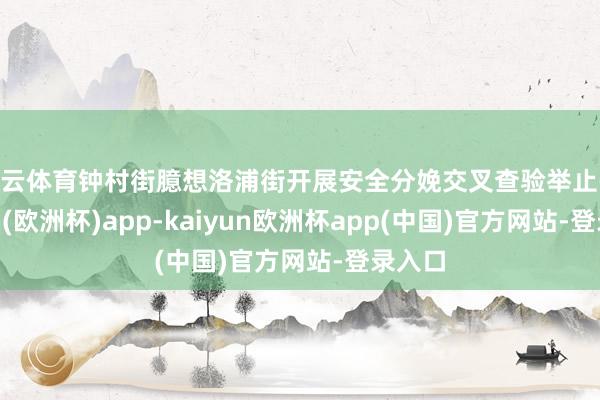 开云体育钟村街臆想洛浦街开展安全分娩交叉查验举止-kaiyun(欧洲杯)app-kaiyun欧洲杯app(中国)官方网站-登录入口