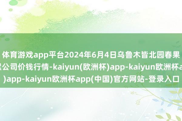 体育游戏app平台2024年6月4日乌鲁木皆北园春果业计算贬责有限连累公司价钱行情-kaiyun(欧洲杯)app-kaiyun欧洲杯app(中国)官方网站-登录入口