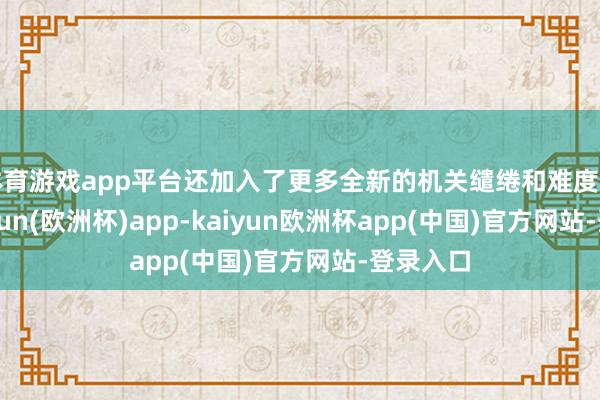 体育游戏app平台还加入了更多全新的机关缱绻和难度梯度-kaiyun(欧洲杯)app-kaiyun欧洲杯app(中国)官方网站-登录入口