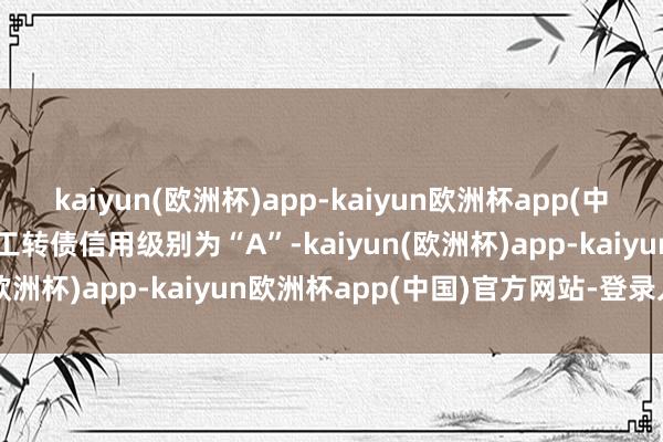 kaiyun(欧洲杯)app-kaiyun欧洲杯app(中国)官方网站-登录入口沪工转债信用级别为“A”-kaiyun(欧洲杯)app-kaiyun欧洲杯app(中国)官方网站-登录入口