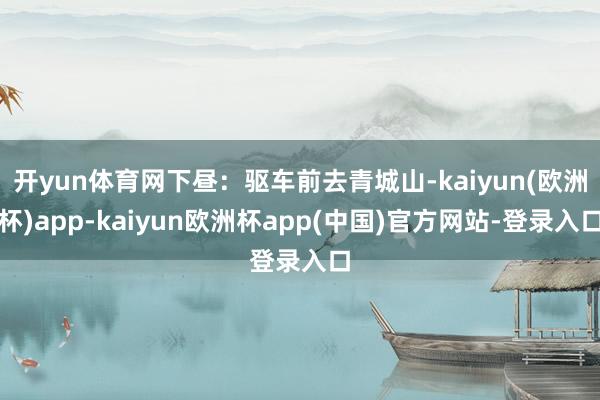 开yun体育网下昼：驱车前去青城山-kaiyun(欧洲杯)app-kaiyun欧洲杯app(中国)官方网站-登录入口