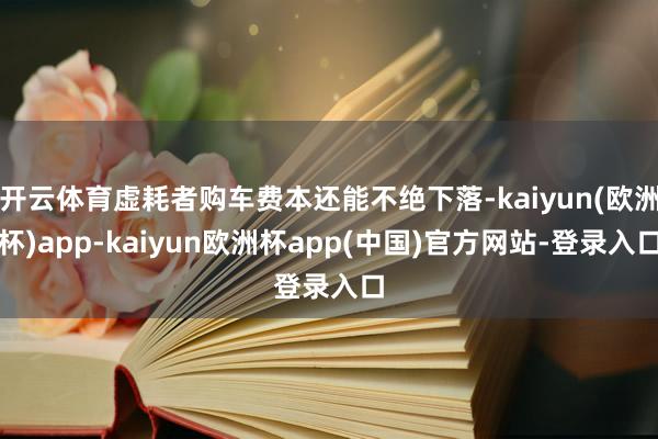 开云体育虚耗者购车费本还能不绝下落-kaiyun(欧洲杯)app-kaiyun欧洲杯app(中国)官方网站-登录入口