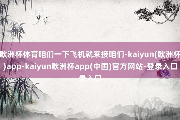 欧洲杯体育咱们一下飞机就来接咱们-kaiyun(欧洲杯)app-kaiyun欧洲杯app(中国)官方网站-登录入口