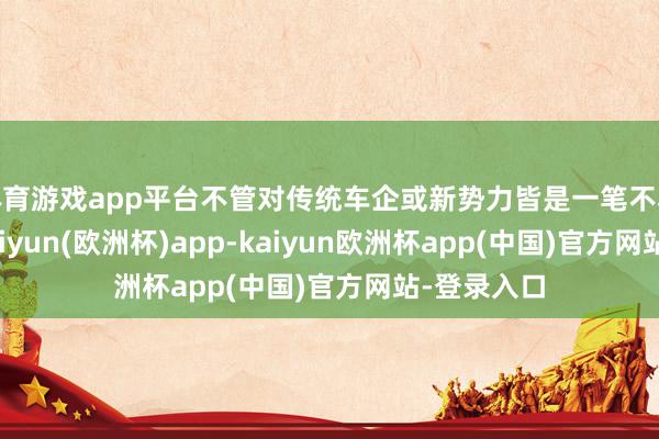 体育游戏app平台不管对传统车企或新势力皆是一笔不小的用度-kaiyun(欧洲杯)app-kaiyun欧洲杯app(中国)官方网站-登录入口